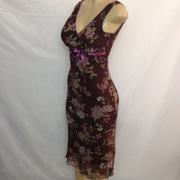 WINDSOR Dresses & Skirts - Windsor Dress 5 Maroon Multi Clr Floral Sleeveless